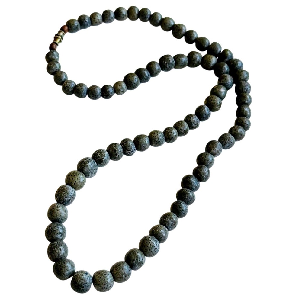 VTG Blue‎ Sponge Coral Necklace Genuine Natural beaded Graduated Beaded 28g 22"